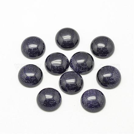 Cabochons en pierre bleue synthétique G-R416-6mm-34-1