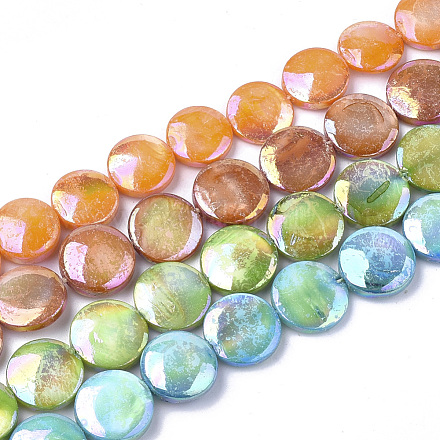 Chapelets de perles en coquille d'eau douce  SHEL-S274-52-1