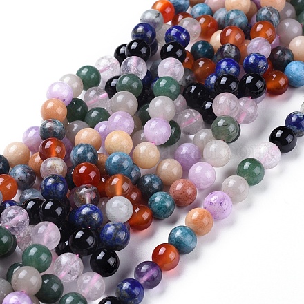Chapelets de perles en pierre gemme naturelle G-F591-03-10mm-1