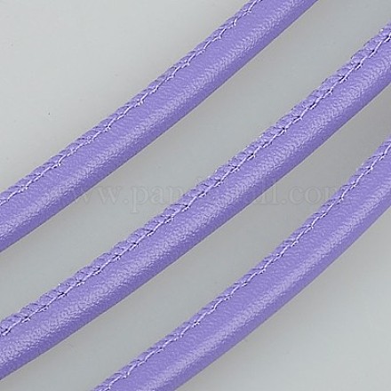 模造レザーコード  PUレザー  紫色のメディア  4mm  100ヤード/バンドル（300フィート/バンドル） LC-K002-4mm-10-1