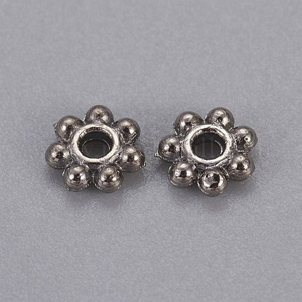 Alliage daisy séparateurs perles de style tibétain X-K096C051-1