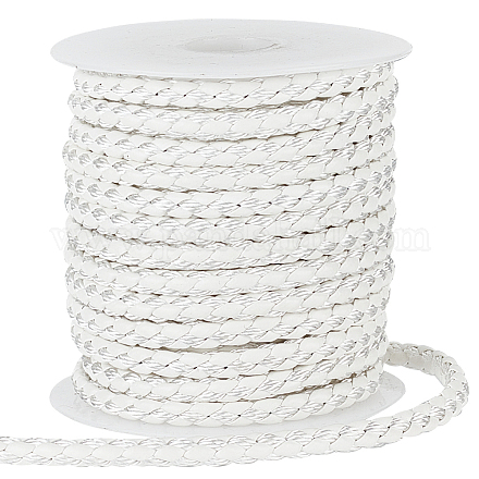 10м круглых плетеных шнуров из искусственной кожи LC-WH0008-03B-1