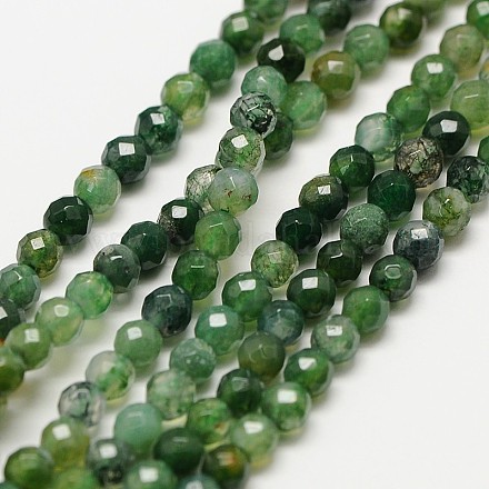 Natural Moss Agate Beads Strands G-A129-3mm-01-1