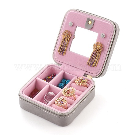PU Leather Jewelry Boxes LBOX-F004-01-1