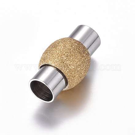 304 Stainless Steel Textured Magnetic Clasps X-STAS-G008-4-1