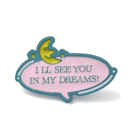 Inspirierendes Wort „Ich sehe dich in meinen Träumen“-Emaille-Pins JEWB-G032-02E-1