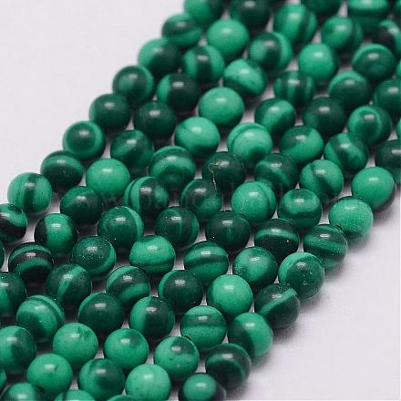 Synthetic Malachite Beads Strands G-N0208-01-3mm-1
