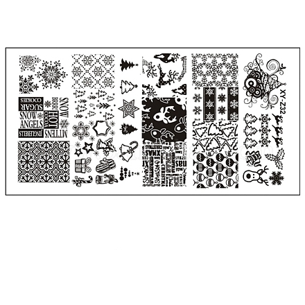Plaques d'estampage d'art d'ongle en acier inoxydable MRMJ-S048-004-1
