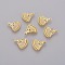 Chandelier Components, Alloy, Triangle, Golden, Lead Free, Nickel Free and Cadmium Free, about 17mm long, 16mm wide, 3mm thick, hole: 1.5mm