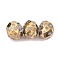 Electroplate Glass Beads, Rondelle with Sun Pattern, Faceted, Dark Goldenrod, 7~8x5.5~6mm, Hole: 1~1.2mm