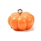 Opaque Resin Pendants, Pumpkin, Imitation Vegetable, with Platinum Iron Loop, Orange, 14.5x21x20.5mm, Hole: 2mm