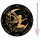 AHADEMAKER 1Pc Cone/Spike/Pendulum Natural Rose Quartz Stone Pendants, 1Pc 304 Stainless Steel Cable Chain Necklaces, 1Pc PVC Custom Pendulum Board, Dowsing Divination Board, Angel & Fairy Pattern, Board: 200x4mm
