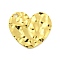 Ion Plating(IP) 304 Stainless Steel Pendants, Textured, Heart Charm, Real 18K Gold Plated, 29x31x2mm, Hole: 2mm