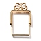 Alloy Open Back Bezel Pendants, For DIY UV Resin, Epoxy Resin, Cadmium Free & Nickel Free & Lead Free, Rectangle with Bowknot, Golden, 48.5x31x3.5mm, Hole: 1.5mm