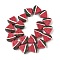 Baking Paint Glass Enamel Beads, Watermelon, Red, 19x20.5x8.5~9.5mm, Hole: 1.6mm