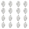 304 Stainless Steel Pendants, Leaf, Stainless Steel Color, 42x25x1mm, Hole: 3mm, 18pcs/box