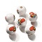 Valentine's Day Element Printed Wood Beads, Round, WhiteSmoke, 16mm, Hole: 4mm