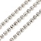 Iron Rhinestone Cup Chains, with Spool, Silver, Crystal, 3x3x2.5mm, about 10yards/roll
