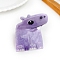 Acrylic Claw Hair Clips, Medium Purple, Hippo, 59x54mm