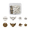 80Pcs 8 Style Tibetan Style Alloy Pendants, Mixed Shapes, with Word Hand made, Antique Bronze & Antique Silver, 10pcs/Style