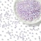 70G Transparent Spray Painted Glass Beads, Cone, AB Color Plated, Faceted,, Lilac, 4~4.5x3.5mm, Hole: 1.4~1.6mm