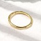 Brass Finger Rings, Rack Plating, Long-Lasting Plated, Cadmium Free & Lead Free, Real 18K Gold Plated, 2mm, US Size 7 1/4(17.5mm)
