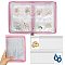 Transparent PVC Jewelry Organizer Storage Zipper Bags, 10-Page Jewelry Storage Album, with 80Pcs PVC Anti Oxidation Zip Lock Bags, Pearl Pink, 25x18cm