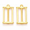 Alloy Pendants, Serrated, Cadmium Free & Lead Free, Real 18K Gold Plated, 27x15x2.5mm, Hole: 1.8mm
