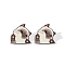 Acrylic Cat Shape Stud Earrings for Women, BurlyWood, 15mm
