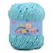 Polyester Yarn, Tweed Yarn, for Sweater Hat, for Knitting Crochet Supplies, Cyan, 2mm, about 85.30 Yards(78m)/Skein