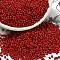 12/0 Grade A Baking Paint Glass Seed Spacer Beads, Orange Red, 2x1.5mm, Hole: 0.7mm, about 2840pcs/50g