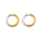 304 Stainless Steel Clip-on Earrings, Hypoallergenic Earrings, Ring, Golden & Stainless Steel Color, 16x2.5mm