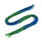 Transparent Glass Beads Strands, Segmented Multi-color Beads, Round, Faceted, Royal Blue, 2~2.3x1.8~2mm, Hole: 0.5~0.6mm, about 195~210pcs/strand, 14.57~14.96 inch(37~38cm)