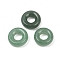 Natural Green Aventurine Pendants, Donut/Pi Disc Charms, 15x5mm, Hole: 6mm