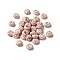 Opaque Resin European Beads, Large Hole Beads, Rondelle with Silver Color Plated Brass Cores, Chocolate, 14x7.5mm, Hole: 5mm