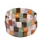 Natural Mixed Stone Stretch Bracelets, Faceted, Rectangle, 2-3/8 inch(6cm)