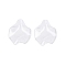 Transparent Acrylic Pendants, Leaf, Clear, 38x35.5x12.5mm, Hole: 1.5mm, about 333pcs/500g