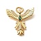 Brass Micro Pave Cubic Zirconia with Glass Pendants, Wing, with Open Jump Rings, Real 18K Gold Plated, 28.5x26.5x3mm, Hole: 4.5mm