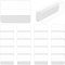 Transparent Plastic Self Adhesive Hang Tabs, Euro Slot Hole Foldable Tabs, Display Tabs for Store Retail Display, Rectangle, Clear, 2.5x3x0.05cm