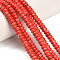 Synthetic Imperial Jasper Beads Strands, Rondelle, Dyed, Red, 4x2mm, Hole: 0.9mm, about 160~162pcs/strand, 14.96~15.16 inch(38~38.5cm)
