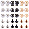 Pandahall 18 Sets 3 Colors Iron Screws, with Nuts, Round, Mixed Color, 12x11.5mm, Hole: 2.5mm, 6 sets/color