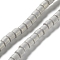 Spray Painted Handmade Polymer Clay Beads Strands, for DIY Jewelry Crafts Supplies, Column, Silver, 6~6.5x6mm, Hole: 1.8mm, about 63~65pcs/strand, 15.43~15.87 inch(39.2~40.3cm)