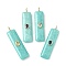 Natural Amazonite Pendants, Rectangle Charms with Brass Micro Pave Cubic Zirconia Findings, Golden, The Color Of Zircon Is Random, 51x13x7mm, Hole: 3x2mm