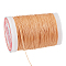 Twisted Waxed Polyester Cords, Round, BurlyWood, 0.5mm, about 131.23 Yards(120m)/Roll