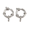 304 Stainless Steel Spring Ring Clasps, Stainless Steel Color, 16x5mm, Hole: 2.8mm