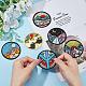 HOBBIESAY 12Pcs 6 Style Mountain Theme Flat Round Patches PATC-HY0001-21-3
