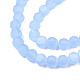 Hebras de perlas de vidrio de imitación de jade transparente GLAA-N052-05A-B02-3
