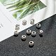 NBEADS 100 Pcs Clear Crystal Rhinestone Large Hole European Beads Pave Clay Rondelle Spacer Beads for European Snake Chain Charm Bracelet CPDL-NB0001-06-5