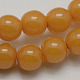 Runde Perlenstränge aus Bernsteinharzimitat für die Herstellung buddhistischer Schmuckstücke RESI-E006-03-8mm-2