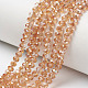 Chapelets de perles en verre électroplaqué EGLA-A034-T4mm-J14-1